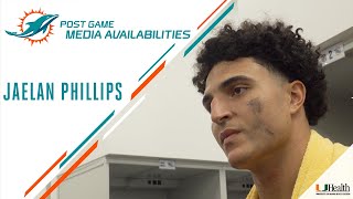 Jaelan Phillips meets with the media after #MIAvsLAC | Miami Dolphins
