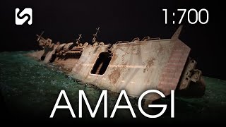 Wreck Diorama AMAGI 天城  IJN aircraft carrier 1/700  S Resin Art