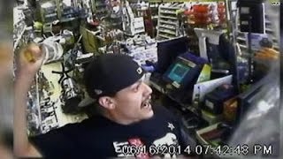 Bottle-slinging liquor suspect captured on video