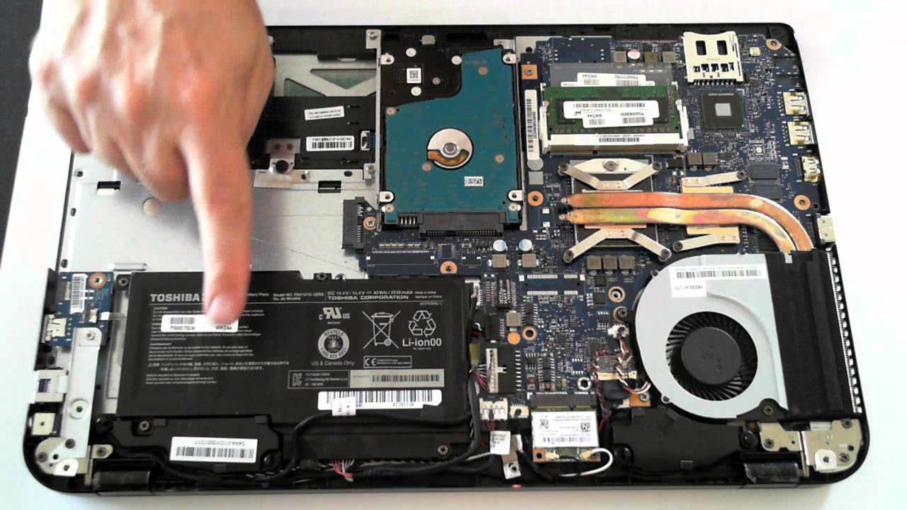 Toshiba Satellite Pro L50-A Teardown & Opening - YouTube