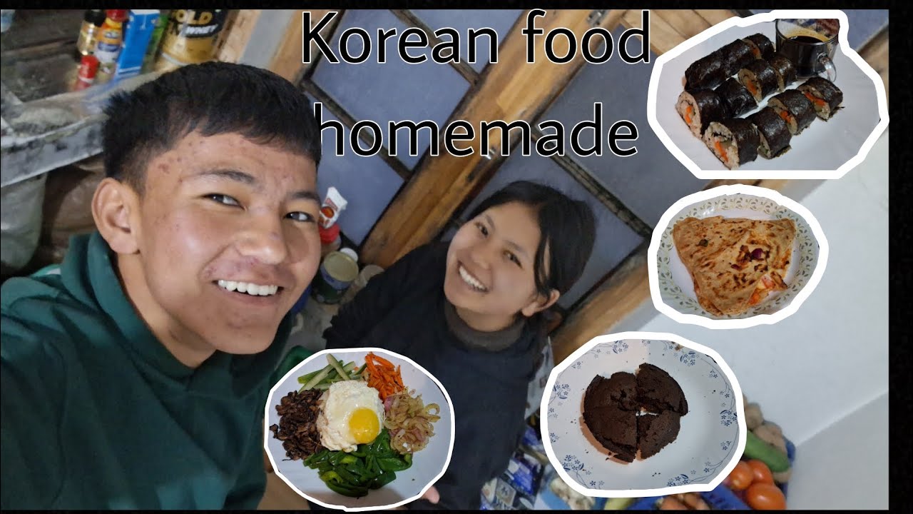 We made korean food for the first time at home!!
