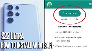 Samsung S22 Ultra - How to install Whatsapp (2 Ways)