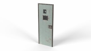 Old Prison Jail Door 3D Low-poly Door
