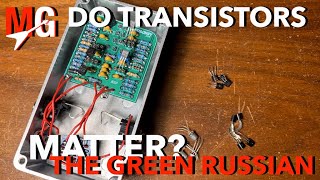 Green Russian Big Muff Fuzz Pedal Transistor Swap Demo