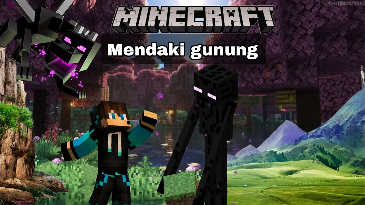 Mendaki Gunung Berapi di Minecraft - YouTube