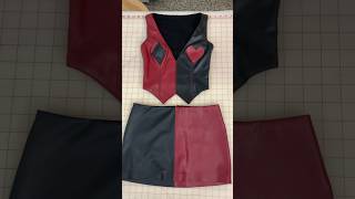 Making Halloween Costumes for my Bestie and Me (Harley Quinn & Poison Ivy) // Part 5  #shorts