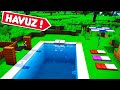 MODERN HAVUZ YAPTIM - MİNECRAFT GERÇEK HAYAT #22 - Minecraft