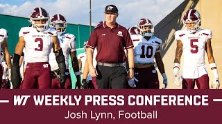 WT Weekly Press Conference - Josh Lynn (Dec. 1)