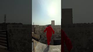 Hacker vs Rooftop parkour free run 😳#hacker #parkour #rooftopparkour