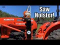 The BEST Chainsaw Carrier / Holder for a Compact Tractor