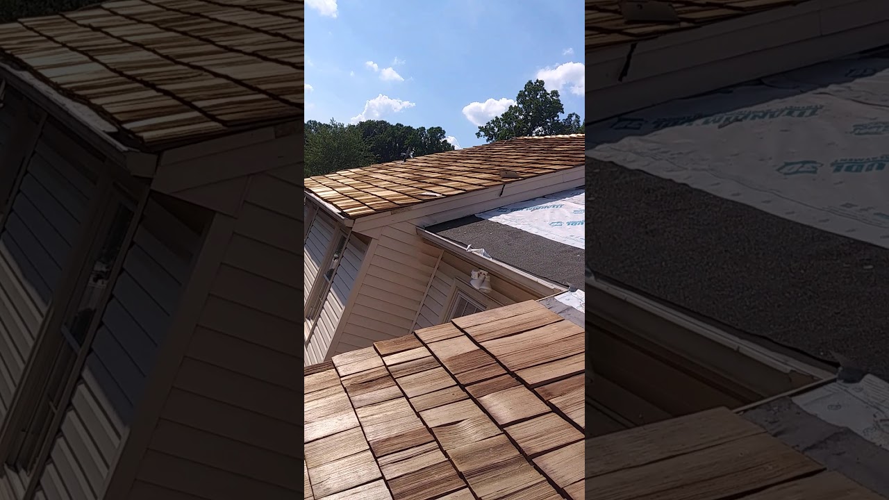 Cedar shake Roof install