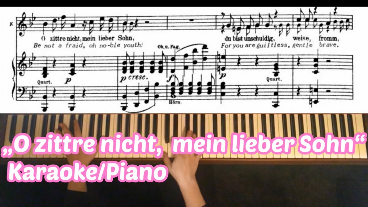 Zauberflöte, Königin „O zittre nicht, mein lieber Sohn“ Karaoke, Piano