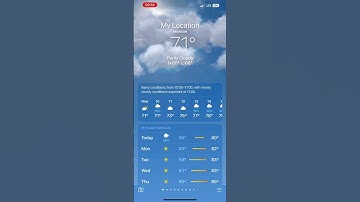 Partly cloudy day iOS 17