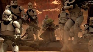 Clone troopers save the Jedi (Star Wars: Episode II - Attack of the Clones - 2002)