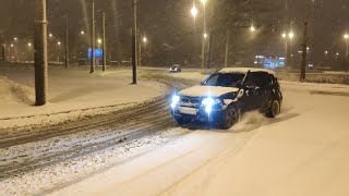 The first snow on BMW x3 e83 3.0i with manual gearbox