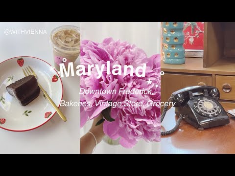 Vlog🍓Downtown Frederick, Cafe, Vintage Store & Wegmans