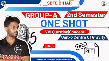 Engineering Mechanics Unit-3 Centre Of Gravity |bihar polytechnic 2nd semester engineering Mechanics