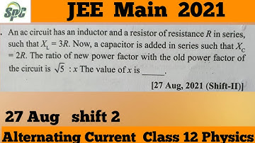 An ac circuit has an inductor and a resistor of resistance R in series , such that XL = 3R . Now  ca