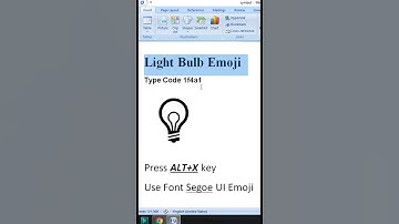 Light Bulb Emoji in MS Word  #computerthecourse #code ##mswordtutorial #freefire #shots