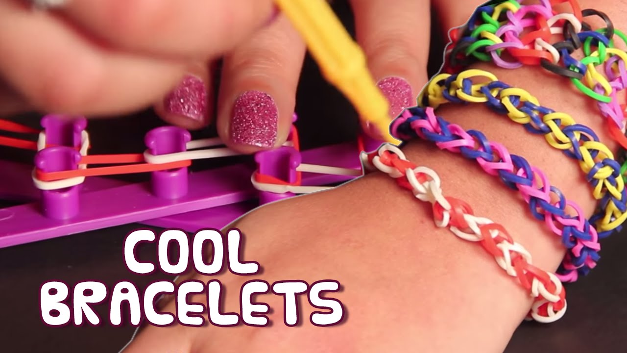 Easy Rubber Band Bracelet (Single Chain With 2 Fingers / no loom) - YouTube