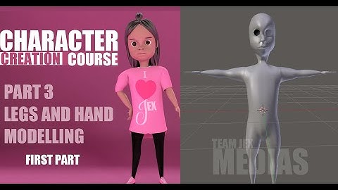 CHARACTER CREATION IN BLENDER PART 3 (FIRST PART MODELING THE LEGS & THE REST OF THE TORSO )