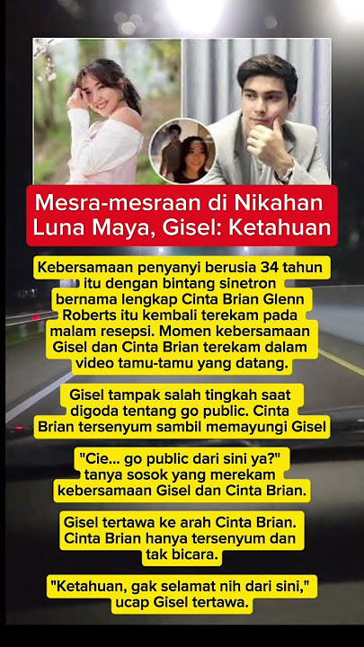 Lagi HOT #artist#gossip#giselantasia#cintabrian#kasmaran#pasangan#mesra#singlemom#update#news#fyp