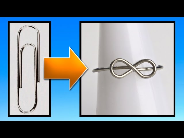 how to make a cute & easy paper clip #ring at home! #craft #easytutorial  #giftideas #diy - YouTube