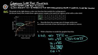 7.4 Graphing Cube Root Functions