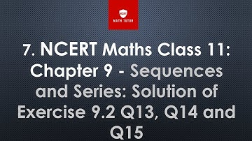 1st PUC maths Sequences & Series Exercise 9.2|class 11 maths Sequence & series exercise 9.2  English