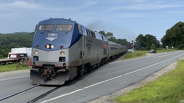 Amtrak Vermonter Train #55 in East Cornish, NH with NECR Defect Detector