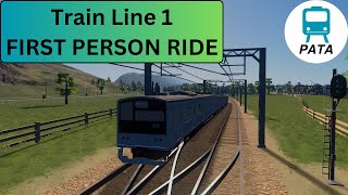 Cities Skylines - Passage Cities - The Entire PATA Train Line 1 (First Person Ride)