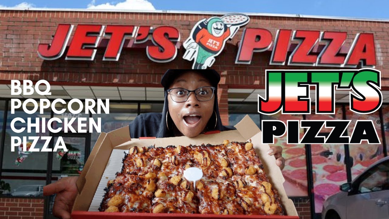 TRYING JETS BBQ POPCORN CHICKEN PIZZA YouTube
