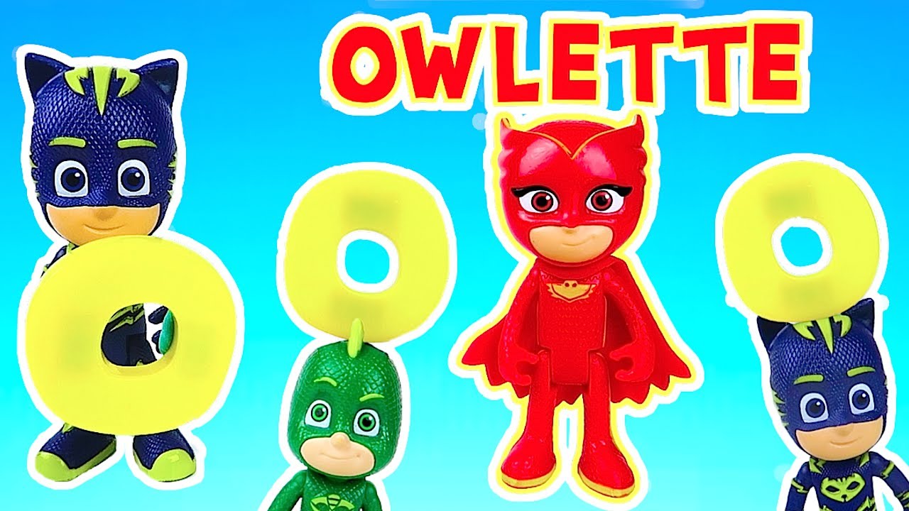 kids anka PJ Masks Toys Teach Kids the Letter O from the Alphabet