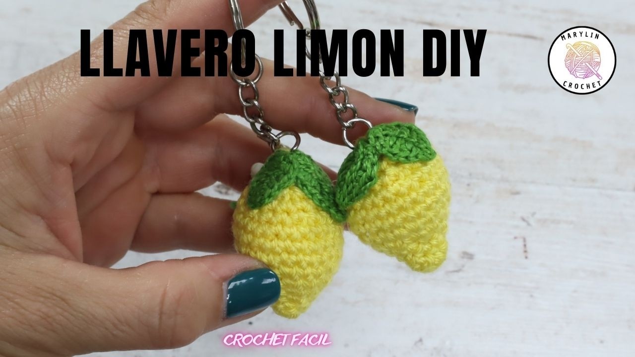 Llavero Limon a crochet Facil y Rapido paso a paso