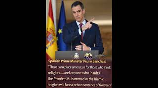 Pedro Sánchez Speaks on Laws Against Religious Insults