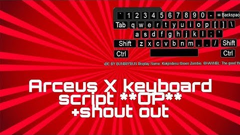 Arceus X *Keyboard Script* Op