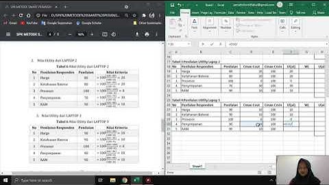 Sistem Pendukung Keputusan Metode SMART Menggunakan Excel