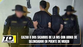 Cazan a dos sicarios de la MS con arma de silenciador en puente de Mixco