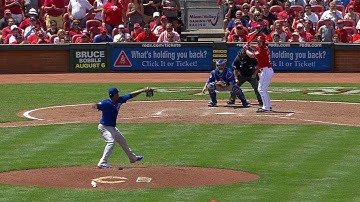 CHC@CIN: Strop fans Heisey to preserve the tie game