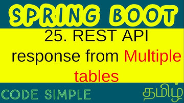 25. REST API data from multiple table  | Spring Boot Intermediate Tutorial | Code Simple