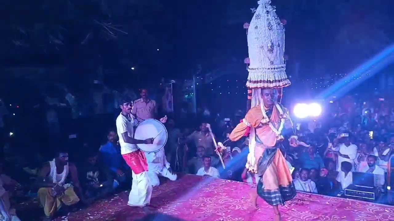 Jangamakote 57th Poojamma devi karaga colourful dance view.