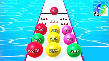 Faster Run 2048 - Ball game 3D ! All Levels Gameplay Part 193 android,ios