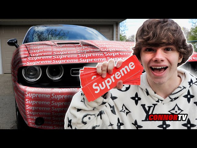 supreme car sticker