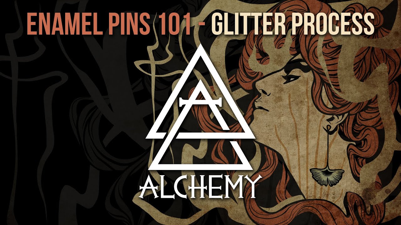 Alchemy Merch - Enamel Pins 101 - How Glitter gets added to pins