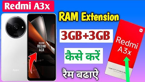REDMI A3x RAM Extension Setting | Redmi a3x me RAM कैसे बढ़ाए? | 3+3GB RAM kaise kare