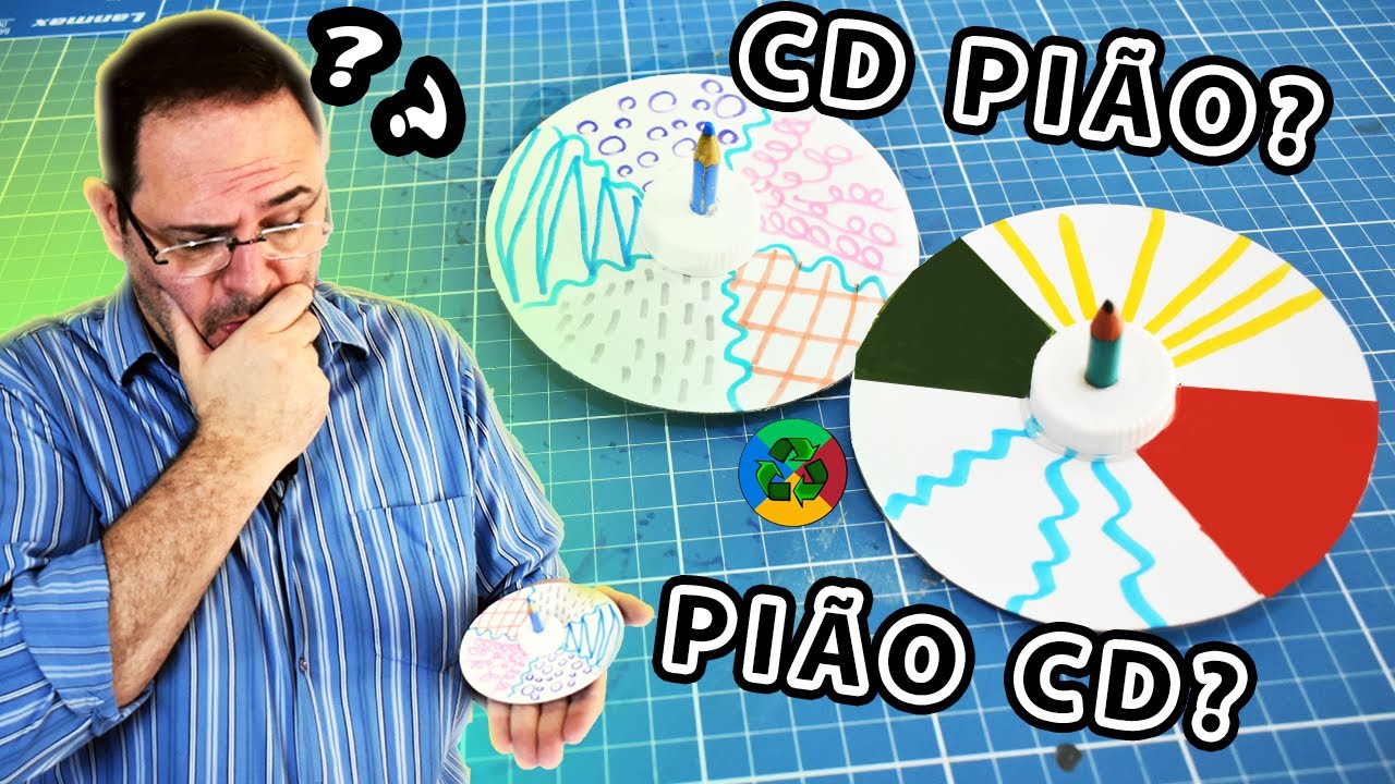 Como Fazer um PIÃO CASEIRO com CD💿 