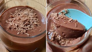 مهلبية الشوكولاتة بطعم لذيذ و مكونات بسيطة ( chocolate pudding ) ️