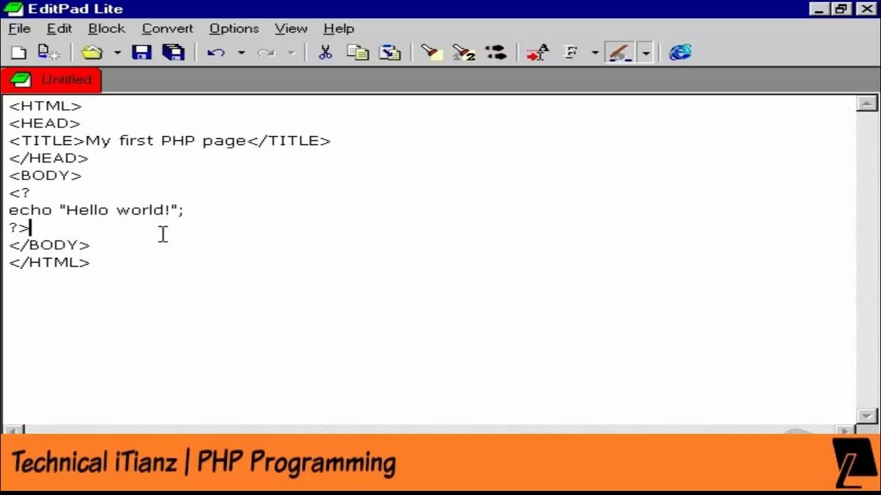 Beginner PHP Tutorial -5 - Creating Your First PHP Page - YouTube