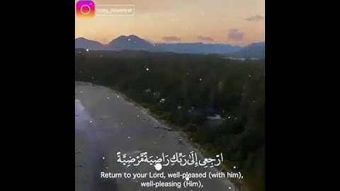 تلاوة هادئة من سورة الفجر ﴿ يَا أَيَّتُهَا النَّفْسُ الْمُطْمَئِنَّةُ..