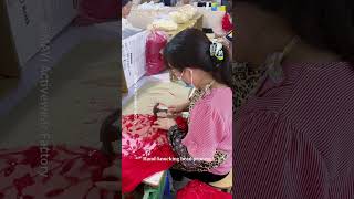 Handmade Beading &amp; Sequin Details | Behind the Scenes of Garment Production#factory #fashion #fyp